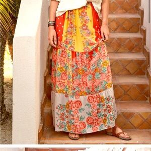 NWT Feathers by Tolani for Sundance Rose Melange Skirt size M